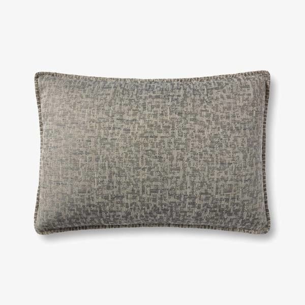 Grey Jacquard Decorative Throw Pillow image 1