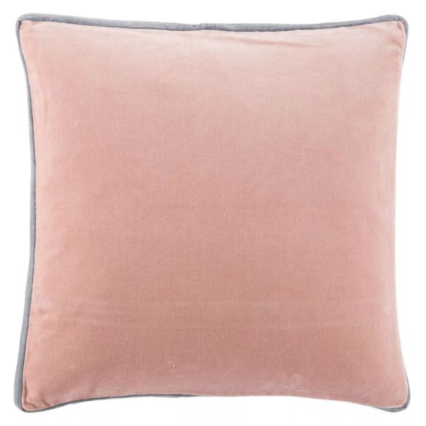 Bryn Solid Blush/ Gray Throw Pillow image 1
