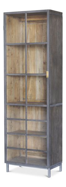 Product Image 2 for A Gem Of A Handle Display Cabinet, Grey from Sarreid Ltd.