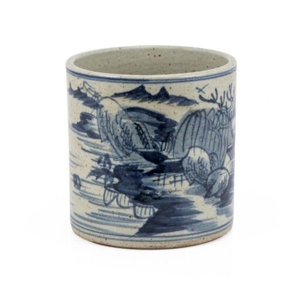 Product Image 1 for Dynasty Blue & White Orchid Pot from Legend of Asia