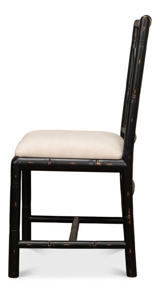 Product Image 3 for Brighton Bamboo Side Chair Black from Sarreid Ltd.