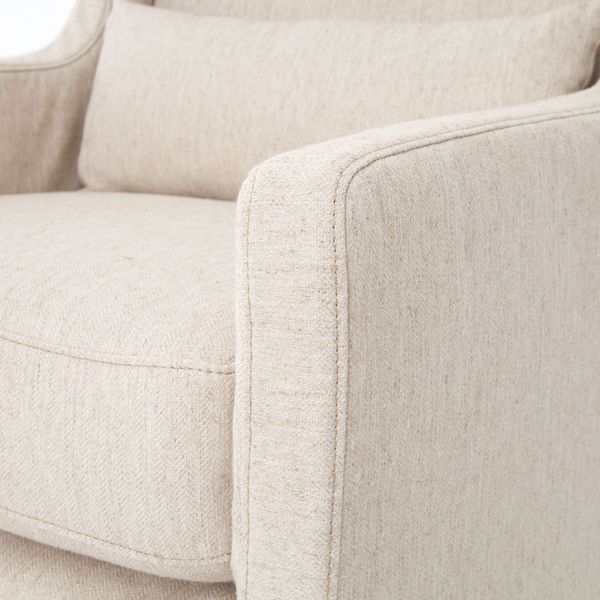 Product Image 3 for Swivel Wing Chair - Jette Linen from Four Hands