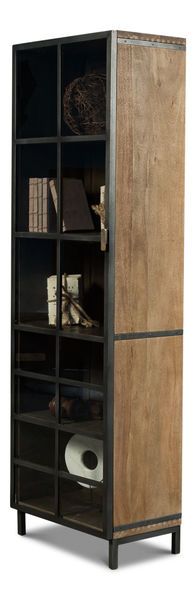 Product Image 2 for A Gem Of A Handle Display Cabinet, Tan from Sarreid Ltd.