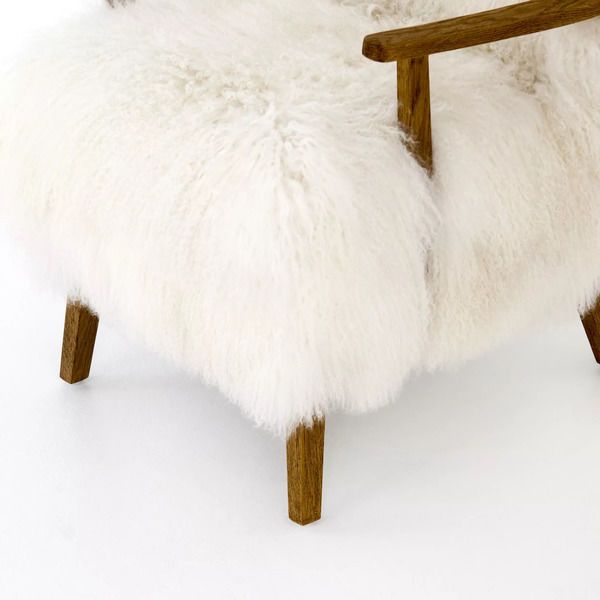 Product Image 3 for Ashland Armchair - Mongolia Cream Fur from Four Hands