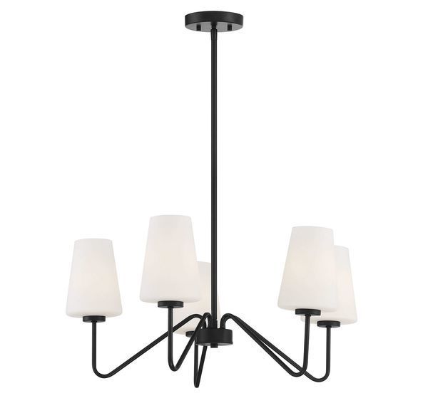 Product Image 6 for Ann 5 Light Matte Black Chandelier from Savoy House 