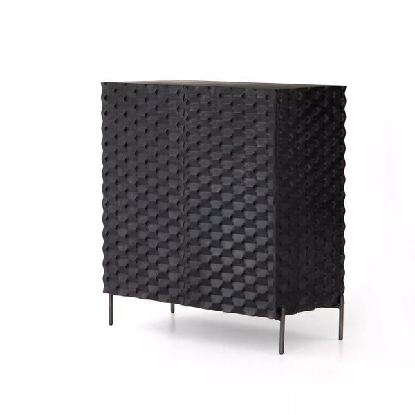 Product Image 7 for Raffael Bar Cabinet Carved Black Wash from Four Hands