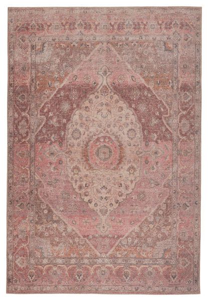 Product Image 3 for Ozan Medallion Pink/ Burgundy Rug from Jaipur 