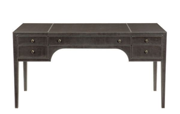 Product Image 2 for Clarendon Leather Wrapped Desk - Vienna Walnut from Bernhardt Furniture