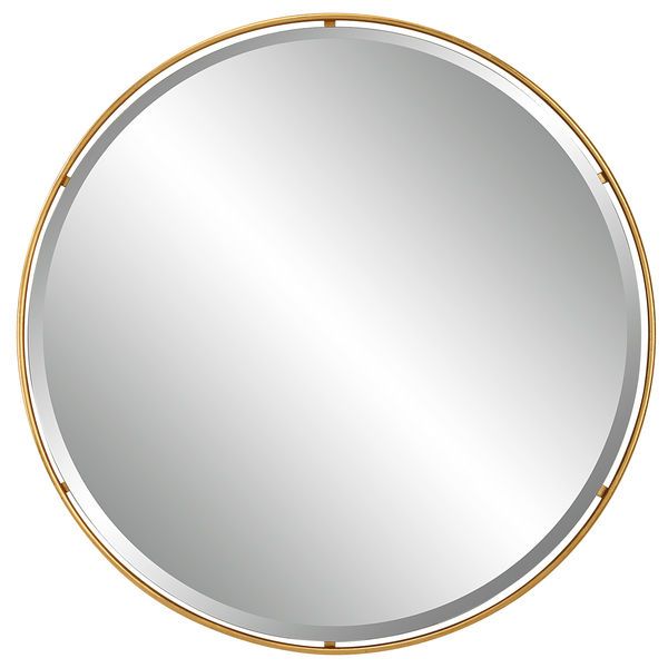 Product Image 1 for Canillo Gold Leaf Beveled Round Mirror from Uttermost