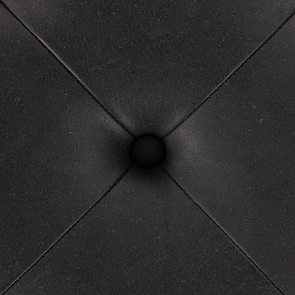 Product Image 6 for Halston Top Grain Leather Cocktail Ottoman - Heirloom Black from Four Hands
