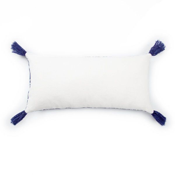 Product Image 2 for Satin Blue/ White Graphic  Throw Pillow 10X21 inch by Nikki Chu from Jaipur 