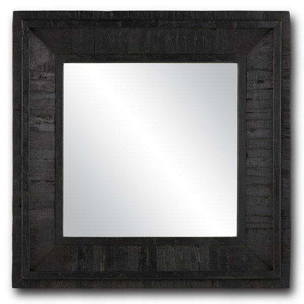Product Image 1 for Kanor Black Square Mirror from Currey & Company