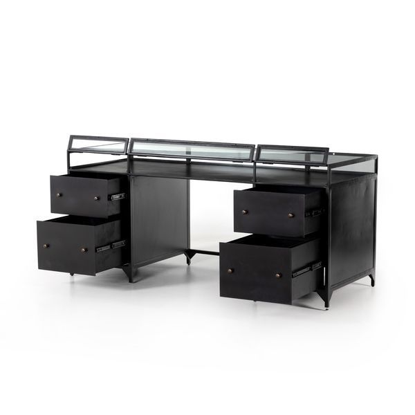 Shadow Box Executive Desk - Black image 5
