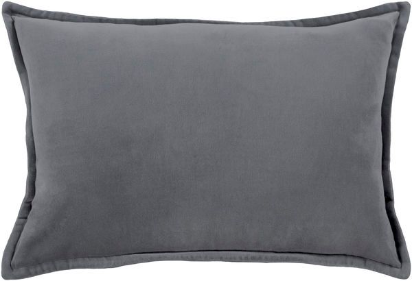 Product Image 1 for Cotton Velvet Chrcoal Lumbar Pillow from Surya