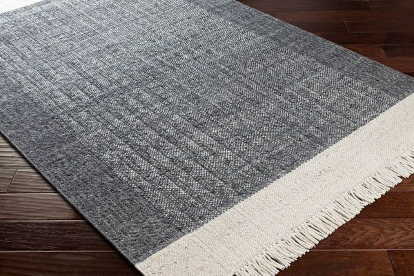 Product Image 4 for Reliance Hand-Woven Wool Charcoal / Cream Rug - 2' x 3' from Surya