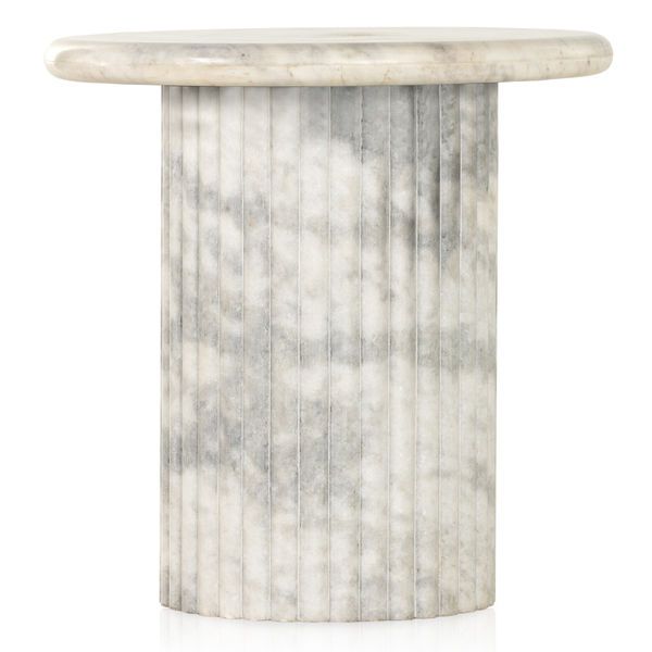 Product Image 3 for Oranda White Marble End Table from Four Hands