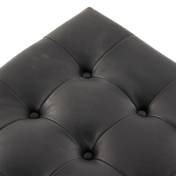 Product Image 8 for Halston Top Grain Leather Cocktail Ottoman - Heirloom Black from Four Hands