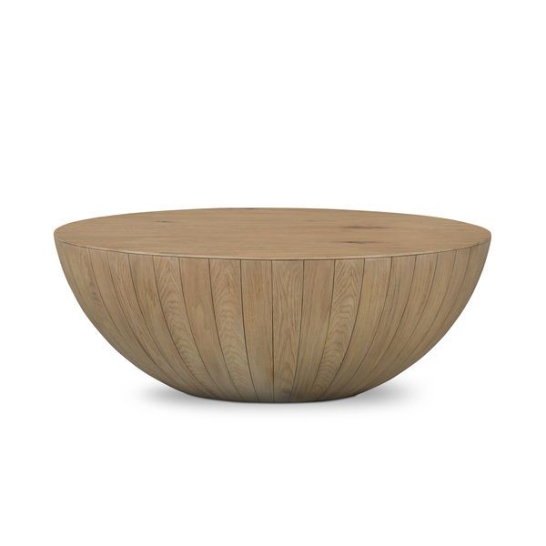Product Image 1 for Ryan Oak Veneer Oval Drum Coffee Table from Four Hands