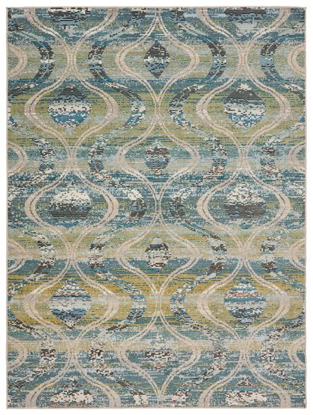 Product Image 4 for Nikki Chu By  Jive Indoor / Outdoor Trellis Blue / Green Area Rug from Jaipur 