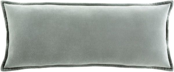 Cotton Velvet Sea Foam Lumbar Pillow image 1