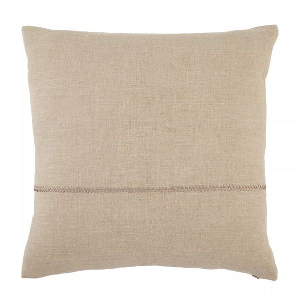 Ortiz Solid Light Gray Throw Pillow 22 inch image 1
