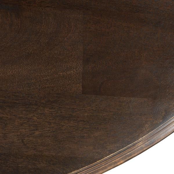 Toulon Vintage Brown Round Dining Table image 4