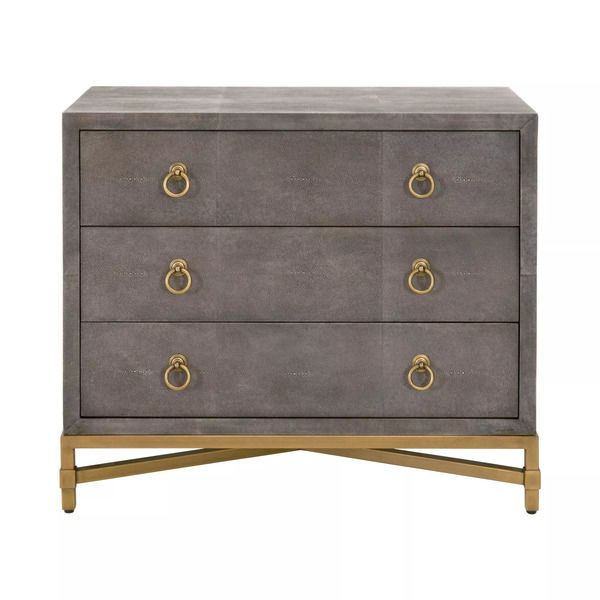 Product Image 3 for Strand Shagreen 3 Drawer Nightstand from Essentials for Living