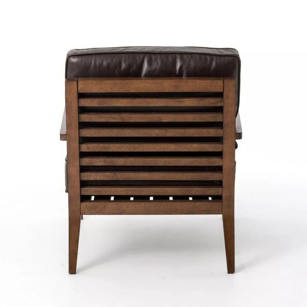 Laurent Wood Frame Accent Chair - Dk Brn L image 7