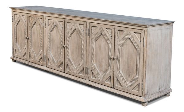 Product Image 2 for Six Diamonds Sideboard  French Gray from Sarreid Ltd.