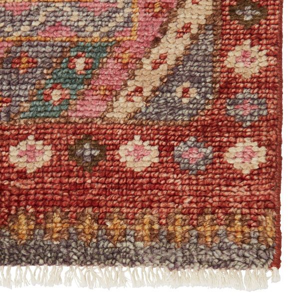 Product Image 5 for Anwen Hand-Knotted Floral Red/ Pink Rug from Jaipur 