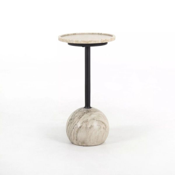 Product Image 3 for Viola Accent Table Antique White Marble from Four Hands