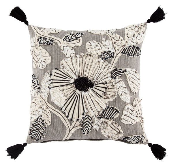 Product Image 1 for Rosetti Black/ Ivory Floral Throw Pillow 20 inch by Nikki Chu from Jaipur 