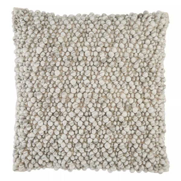 Product Image 7 for Kaz Textured Ivory/ Light Gray Throw Pillow 22 inch from Jaipur 