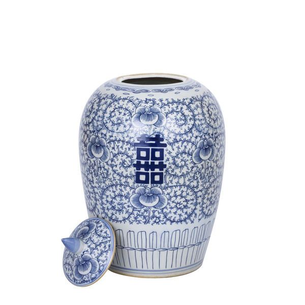 Product Image 2 for Blue & White Floral Double Happiness Ginger Jar from Legend of Asia