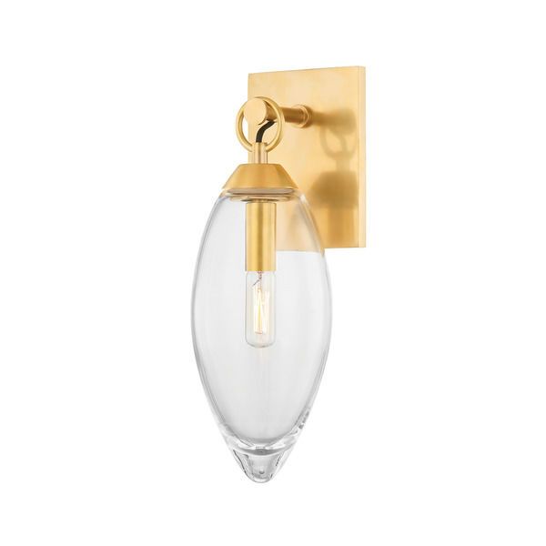 Product Image 1 for Nantucket 1-Light Wall Sconce - Aged Brass from Hudson Valley