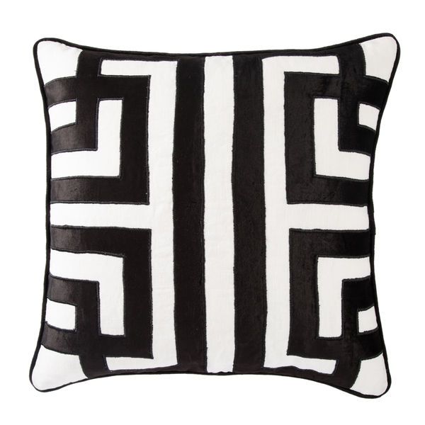 Product Image 2 for Ordella White/ Black Geometric Polyester Throw Pillow from Jaipur 