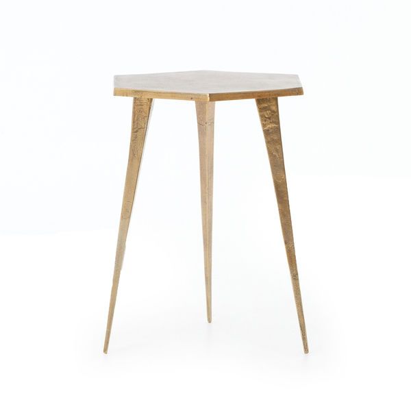 Product Image 2 for Hex End Table Raw Brass from Four Hands