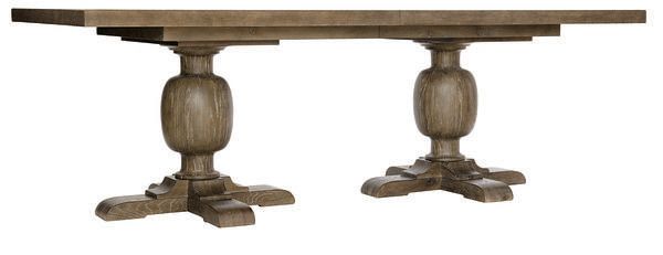Rustic Patina Pedestal Dining Table image 1