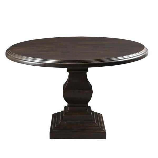 Toulon Vintage Brown Round Dining Table image 1