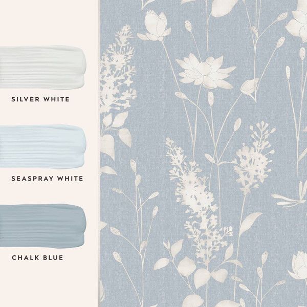 Product Image 3 for Laura Ashley Chalk Blue Dragonfly Garden Floral Wallpaper from Graham & Brown