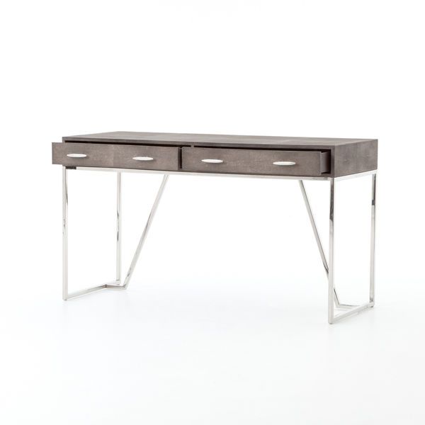 Product Image 4 for Shagreen Desk Stainless - Brown Shagreen from Four Hands