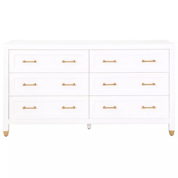 Product Image 3 for Stella 6 Drawer Double White Wood Dresser from Essentials for Living