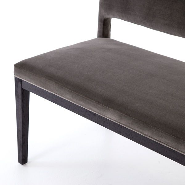 Product Image 4 for Sara Dining Bench Washed Velvet Grey from Four Hands