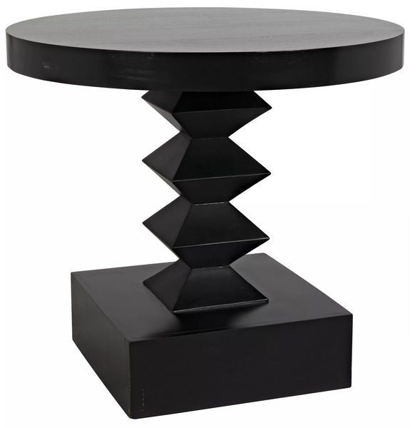 Product Image 2 for Pillar Side Table, Hand Rubbed Black from Noir