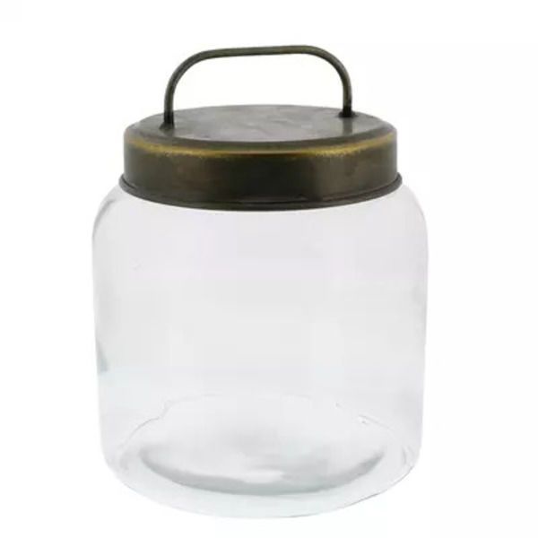 Product Image 2 for Glass Canister With Metal Lid from Homart