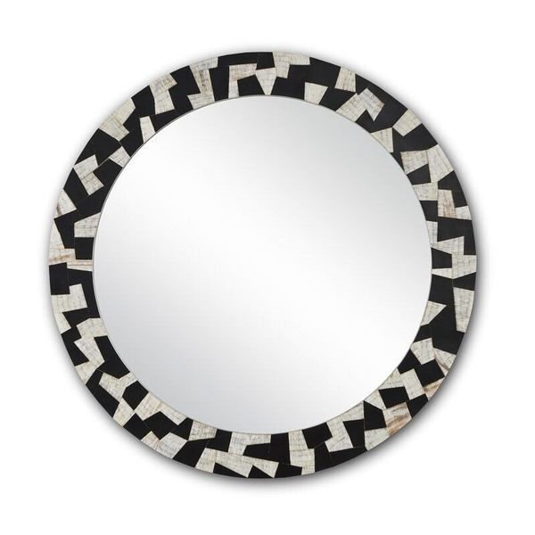 Product Image 1 for Bindu Abstract Round Mirror from Currey & Company