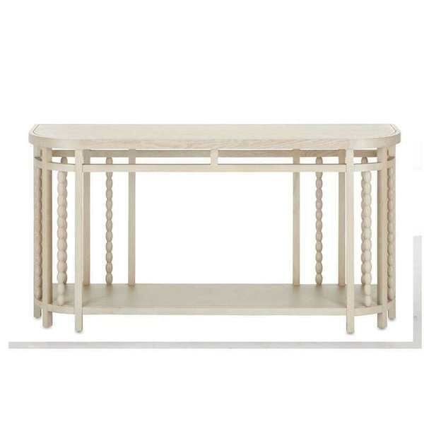 Product Image 2 for Norene Fog Gray Wood Console Table from Currey & Company