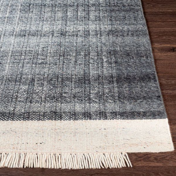 Product Image 5 for Reliance Hand-Woven Wool Charcoal / Cream Rug - 2' x 3' from Surya