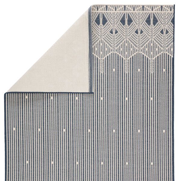 Product Image 9 for Belvidere Indoor / Outdoor Geometric Dark Blue / Cream Area Rug from Jaipur 