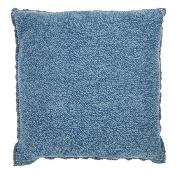 Product Image 6 for Warrenton Solid Blue Throw Pillow 26 inch from Jaipur 